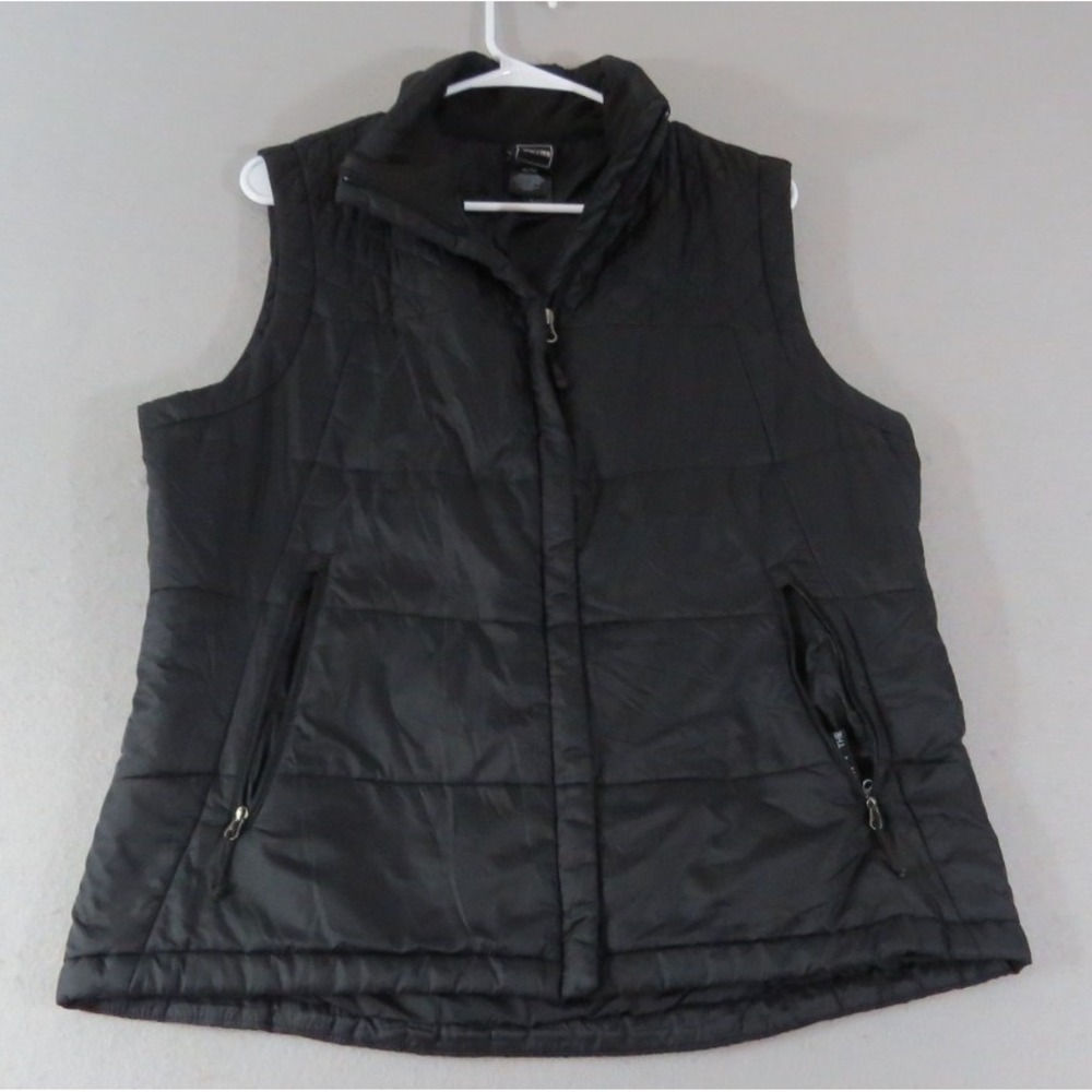 Y2K North Face Hydrenalite 600 Down Diamond Quilted Black A-Line Vest Women's XL
